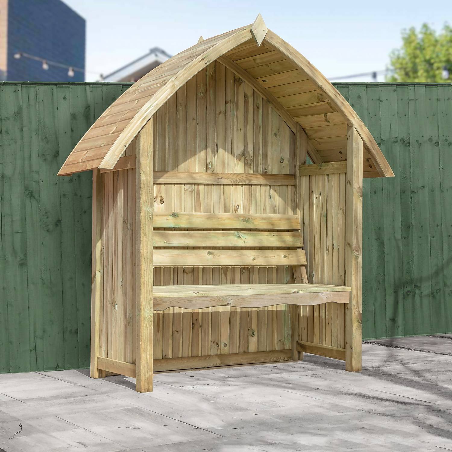 Mercia Arch Top Seated Arbour