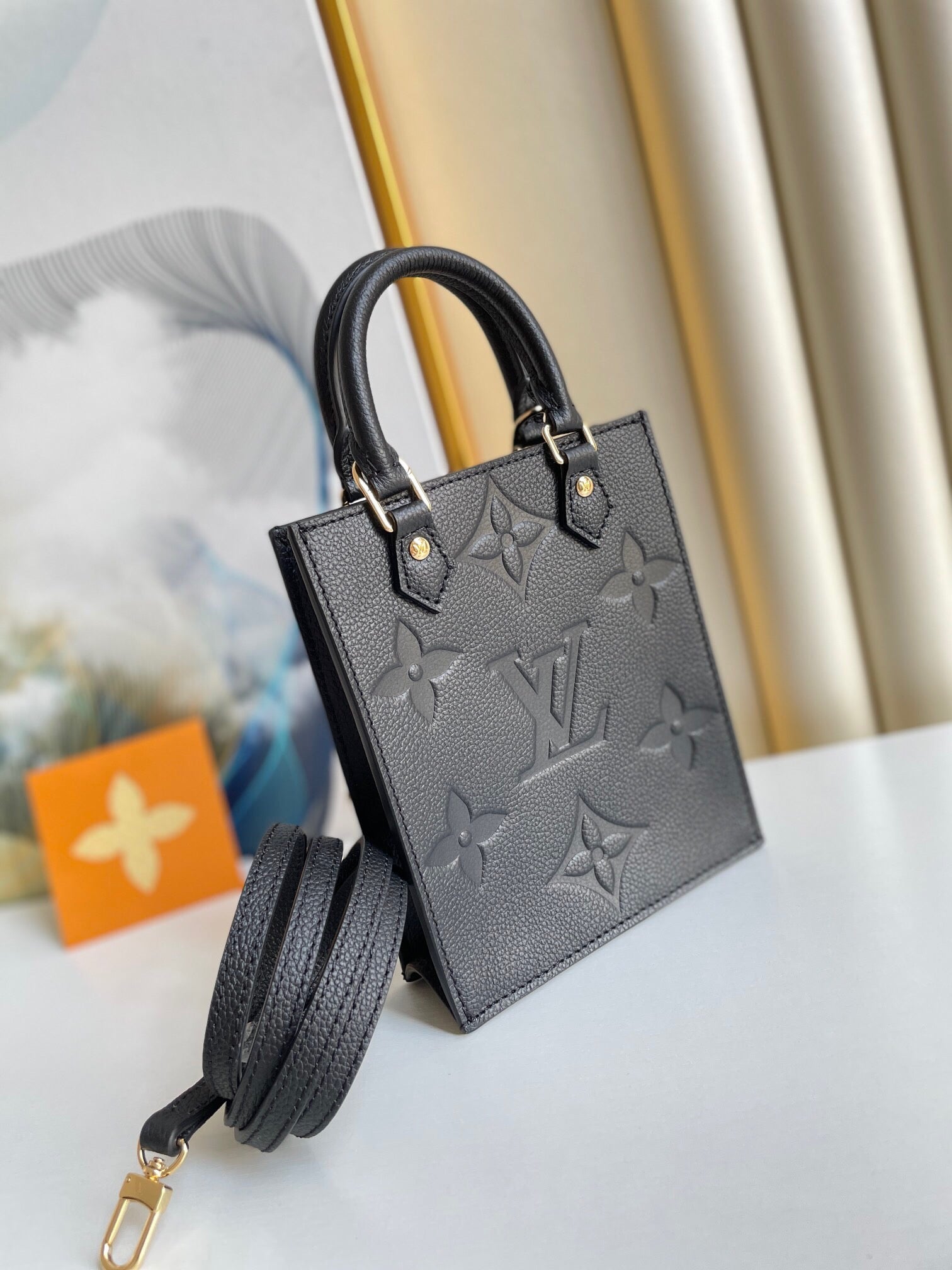 Louis Vuitton Petit Sac Plat 17Cm Black