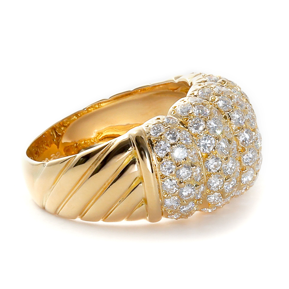Van Cleef & Arpels Diamond K18 Yellow Gold Ring