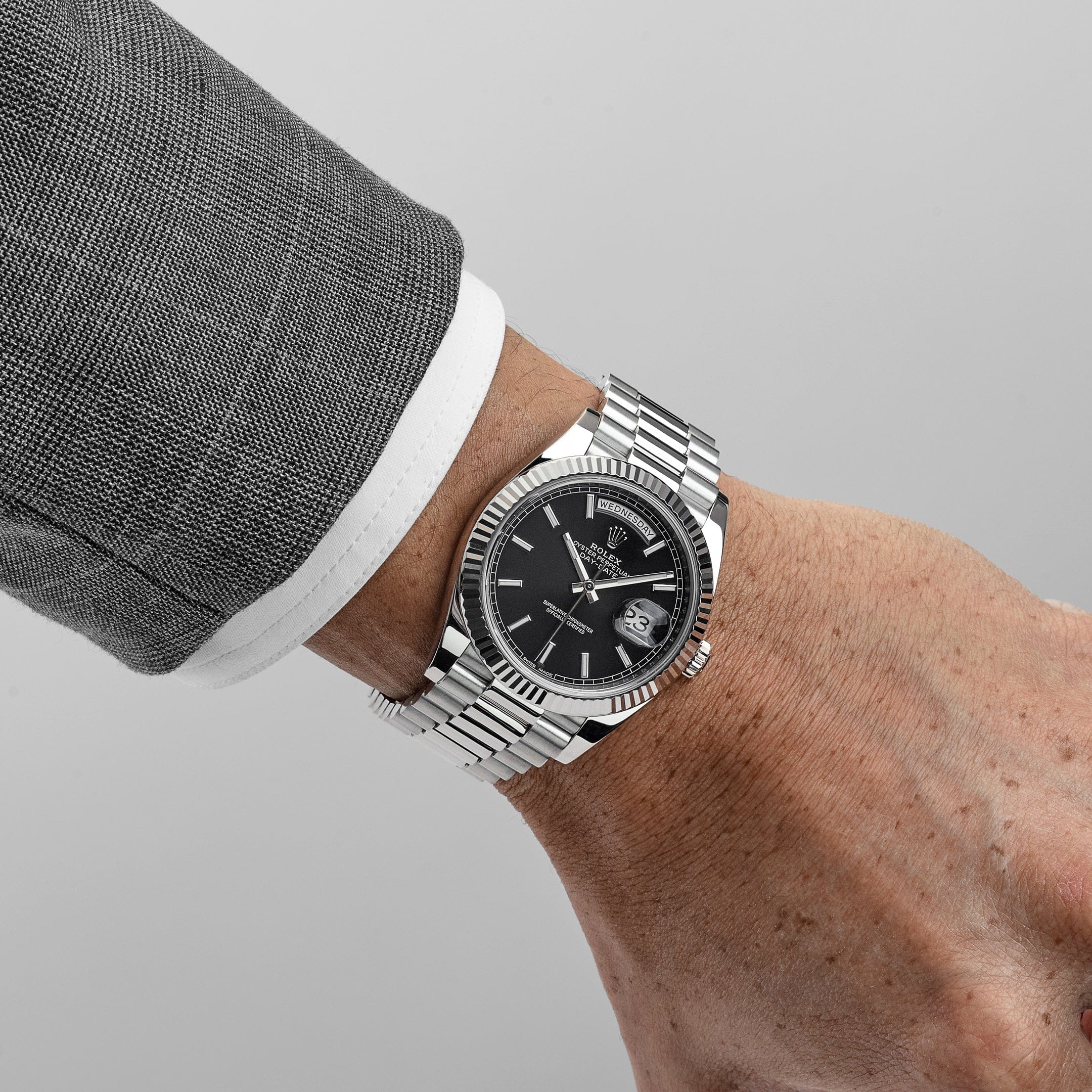 Rolex Day-Date 40 228239 White Gold Black Dial (2016)