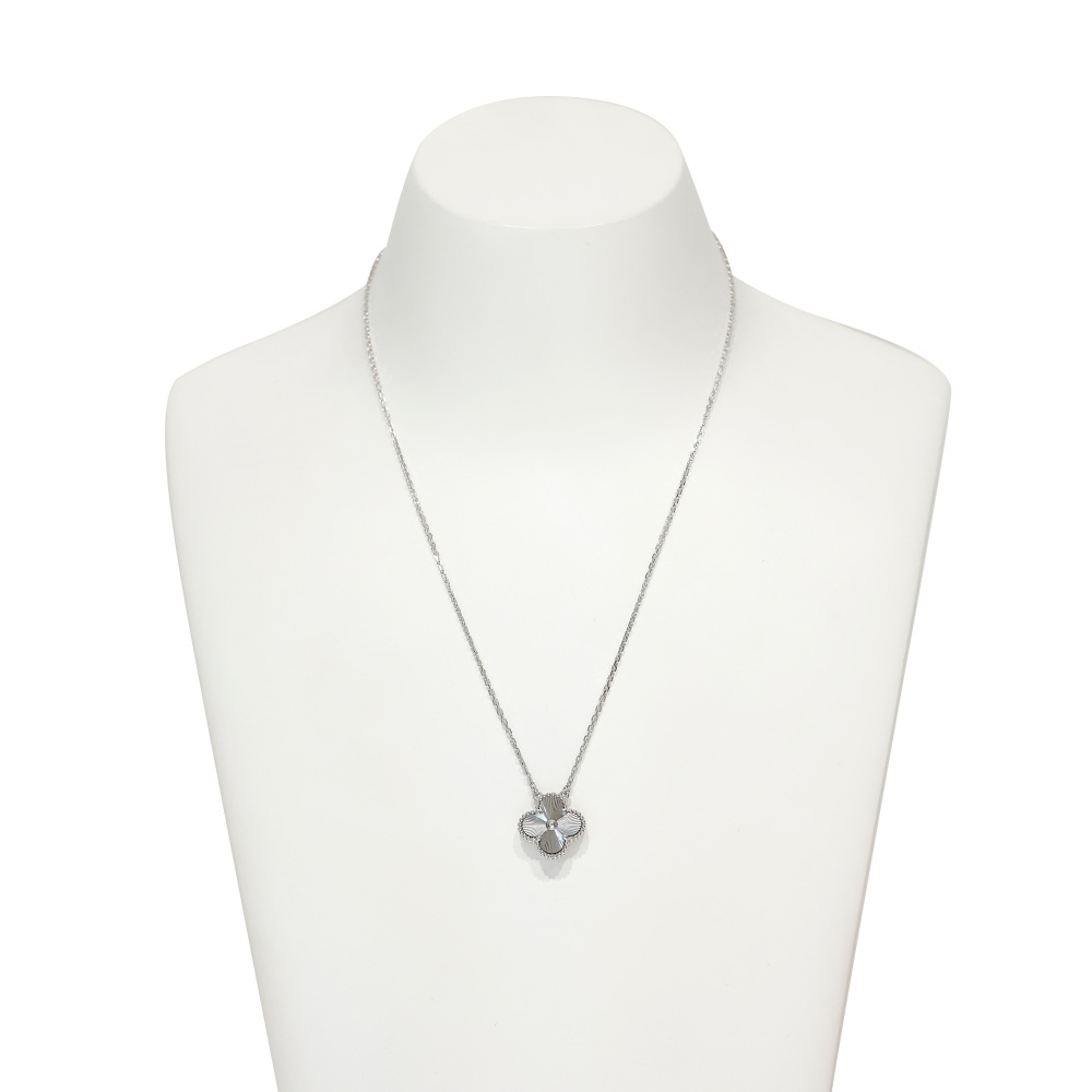 Van Cleef & Arpels Vintage Alhambra Necklace 18K White Gold VCARP9XG00