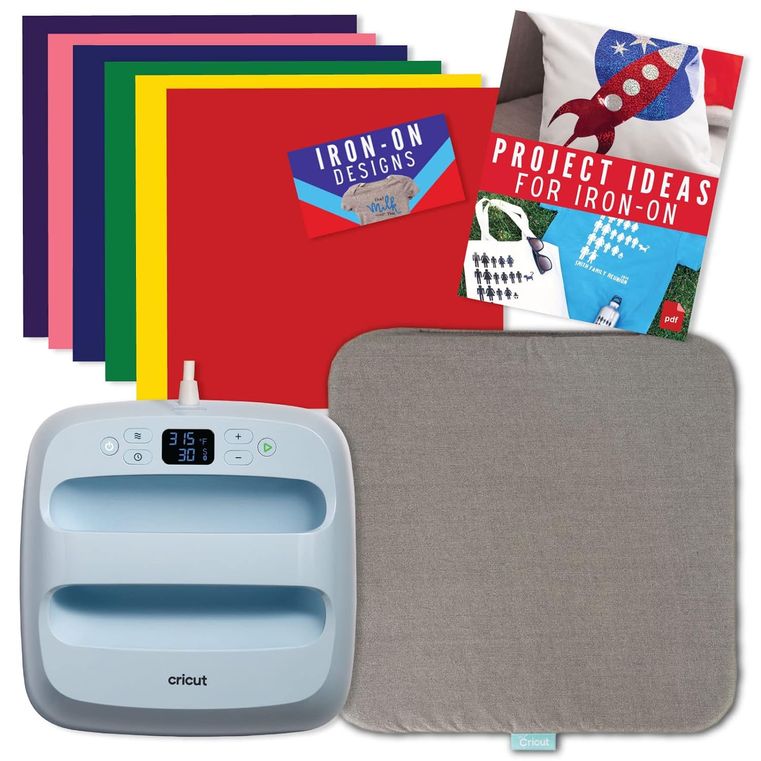 9x9 with Infusible Ink Sheets & Pens, Coasters and 20x16 Heat Mat Bundle - Beginner DIY Project Kit for Home Decor Projects and Custom Apparel, Iron Pressing