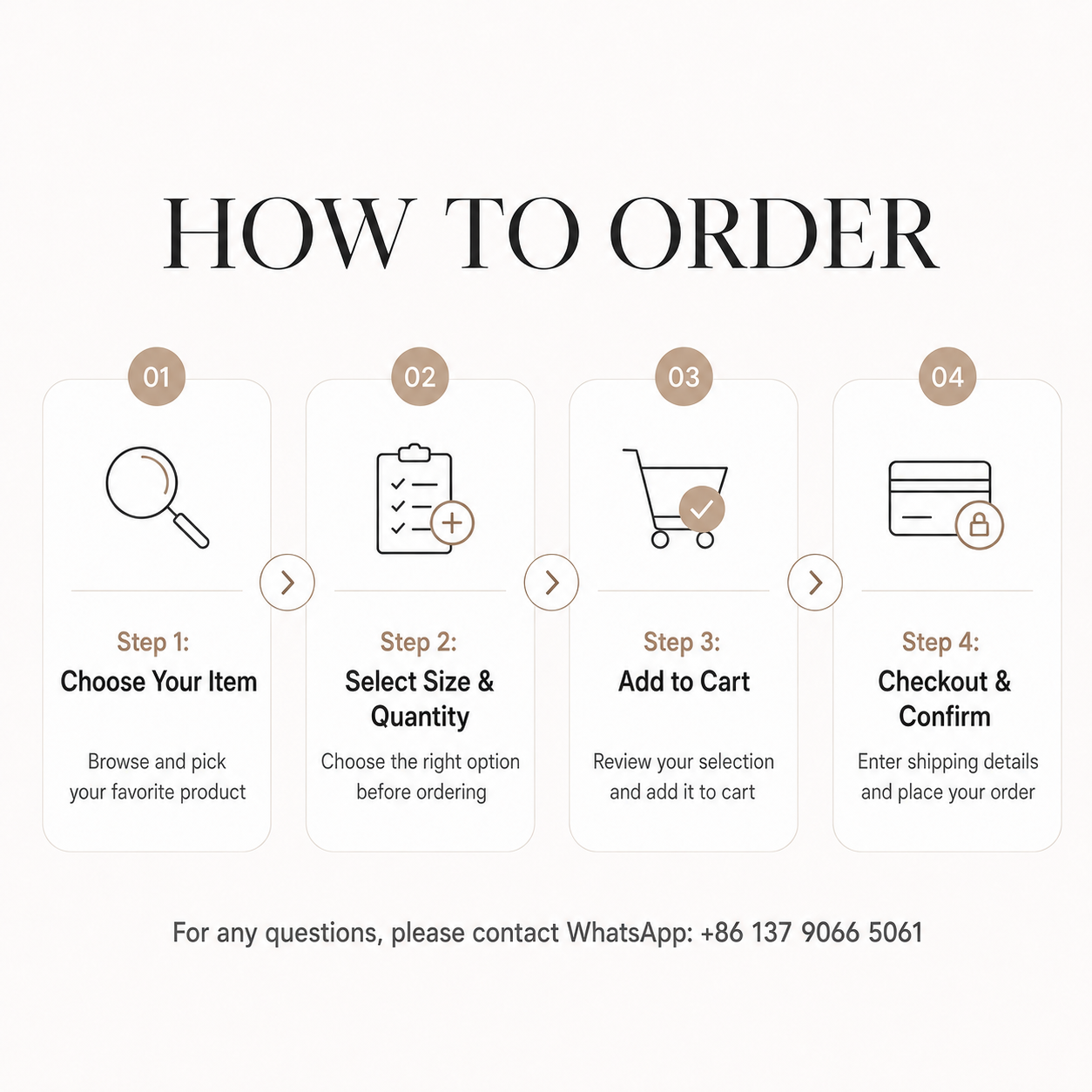 About how to place an order