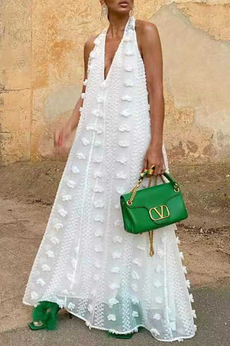 Elegant Halter Backless Maxi Dress - Evening GownClistos