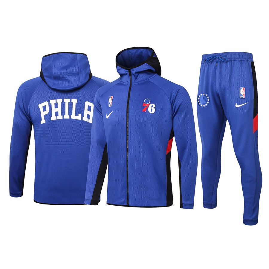 Men's Philadelphia 76ers 2019/20 Showtime Full-Zip Therma Flex Performance Hoodie