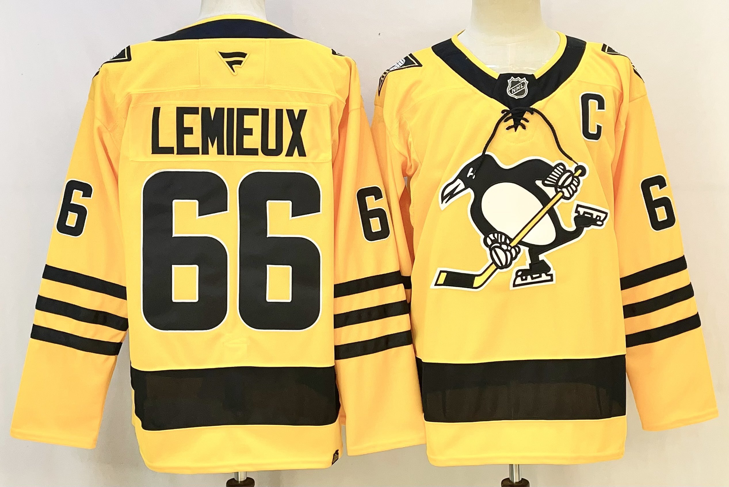 Men's Pittsburgh Penguins Mario Lemieux #66 Fanatics Gold Breakaway Player Jersey