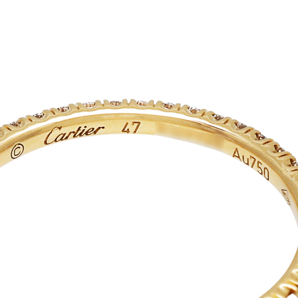 Cartier Ethancel Do Wedding Ring Pavé Setting 18K Yellow Gold Diamond B4212000