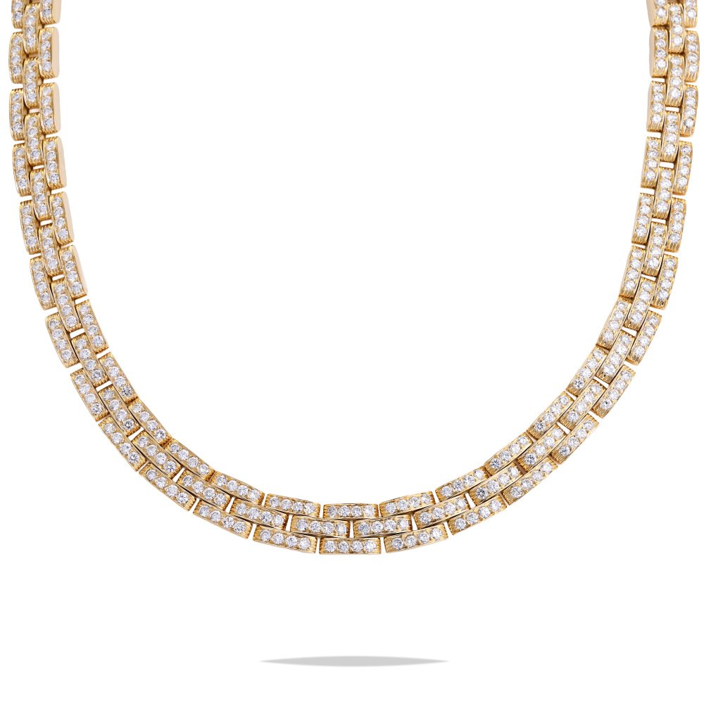 Cartier Mayon Pantale Necklace 18K Yellow Gold Diamond