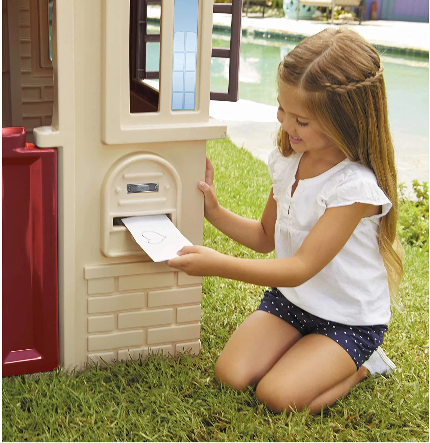 Little Tikes Cape Cottage Playhouse with Working Doors, Windows, and Shutters - Tan