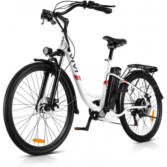 350W Electric Bikes, 26 Inch Electric Bicycle for Adults/Women/Men, 36V 8Ah Removable Lithium Battery, 7 Speed Comfortable City Ebike Cruiser Commuter Bicycle