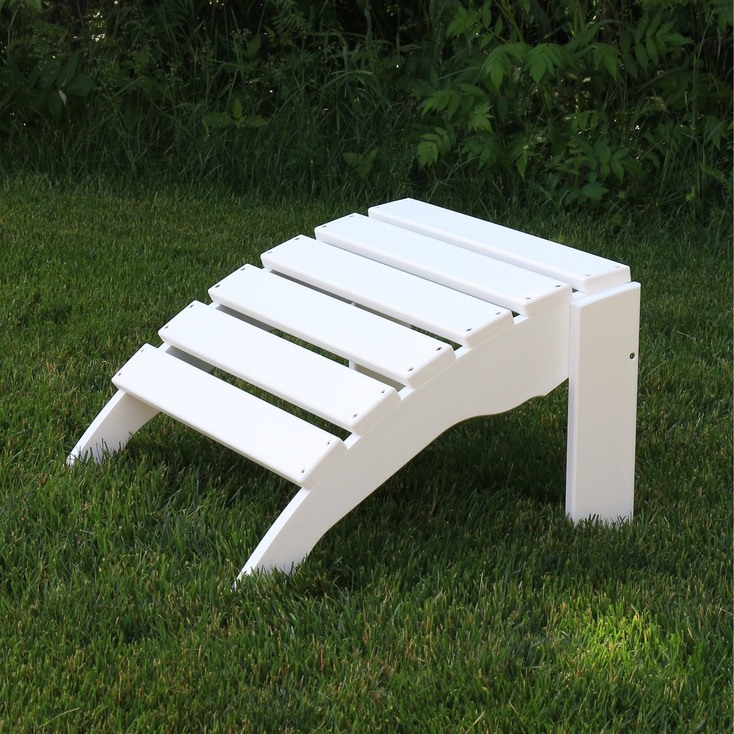 Fu0026F Sales All-Weather Ottoman, Size: Twin, White