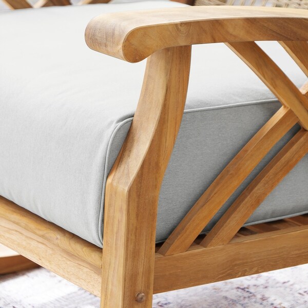 Cambridge Casual Carmel 3piece Teak Rocking Chair Set with Cushion