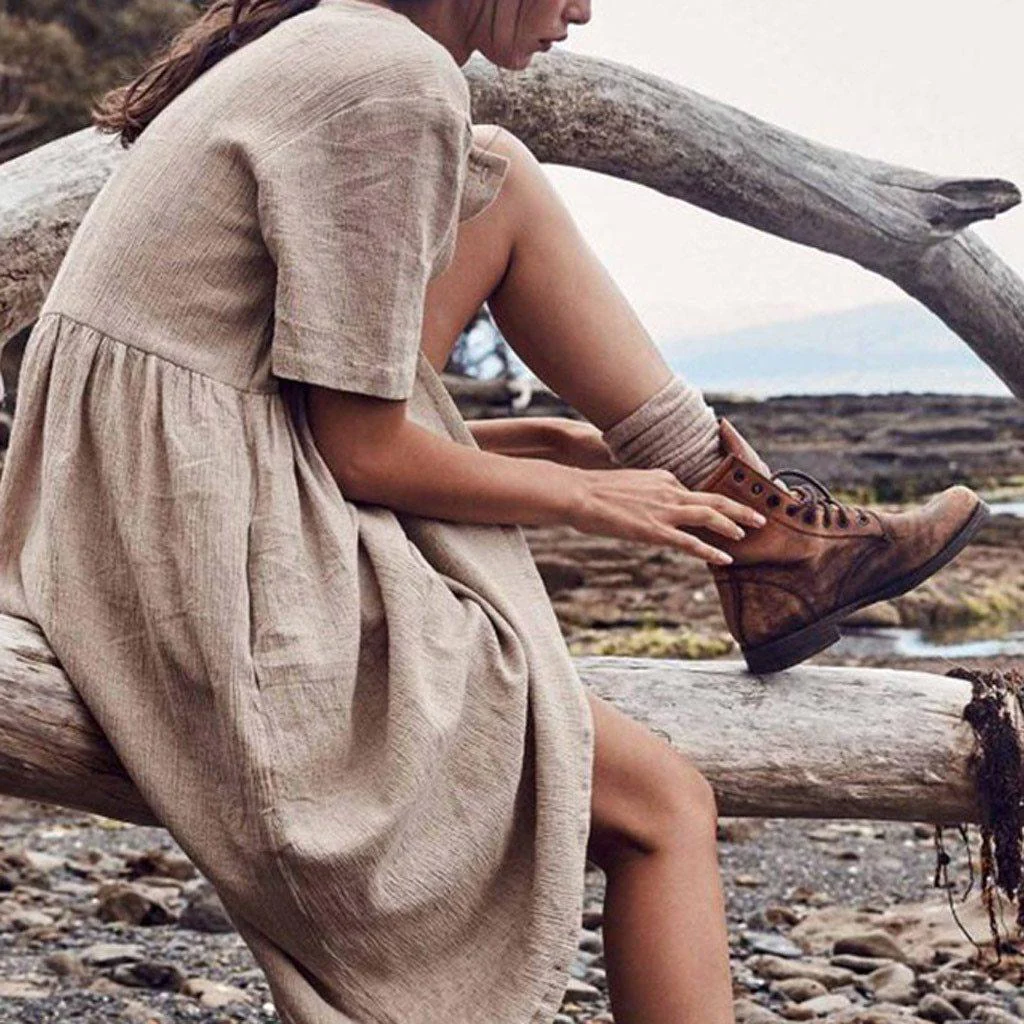 Button-Down Midi Summer DressClistos