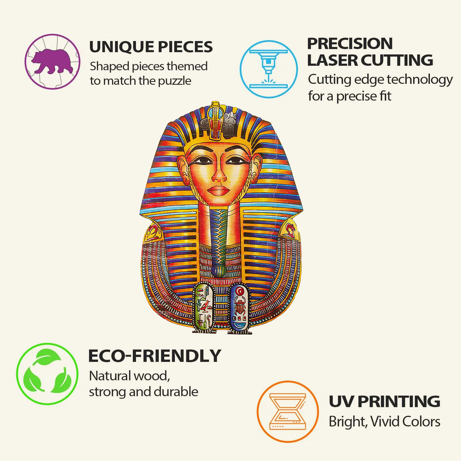 Wooden Figure Puzzle-Lovely Pharaoh