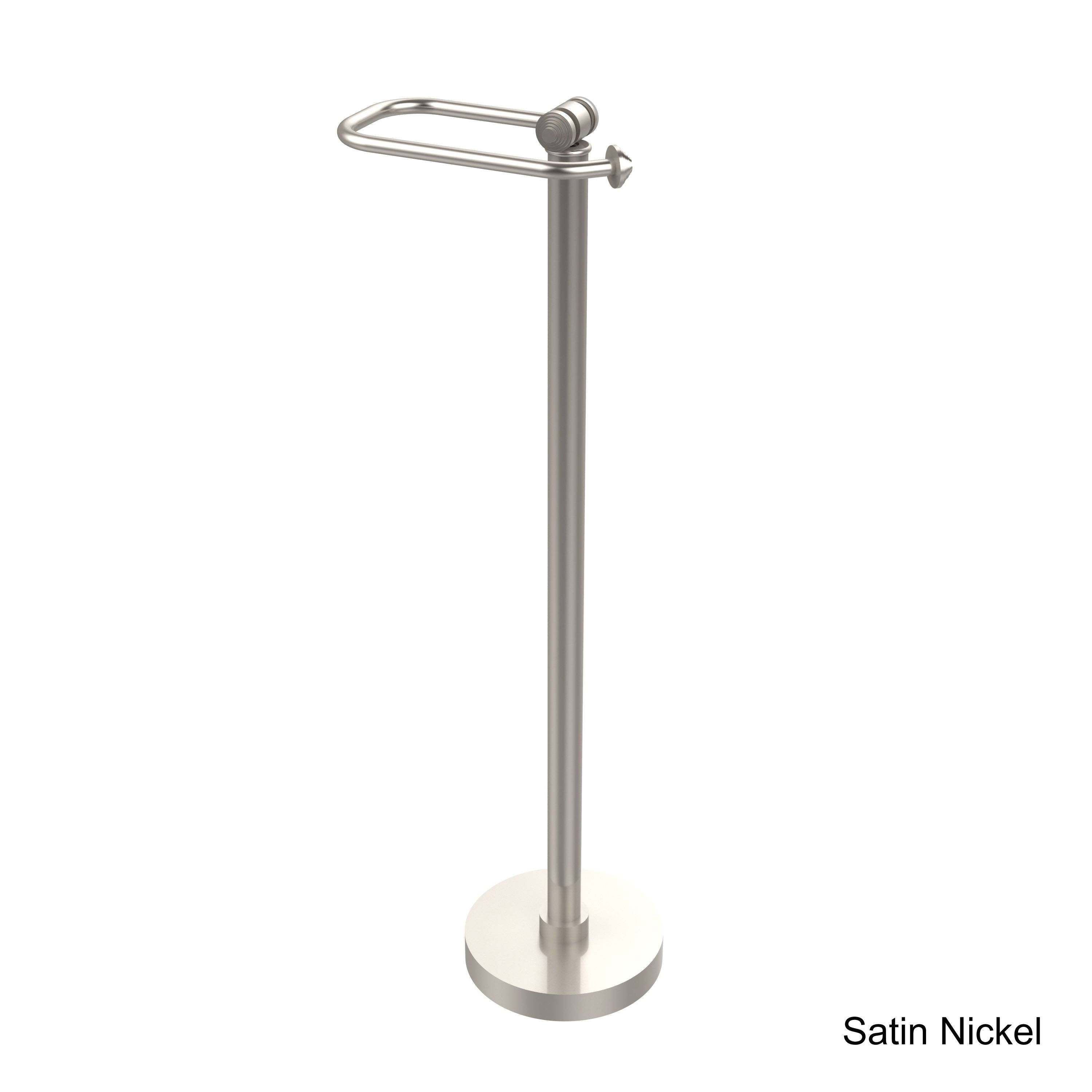 Allied Brass Southbeach Collection Free Standing Toilet Tissue Holder - Matte Black SB-74
