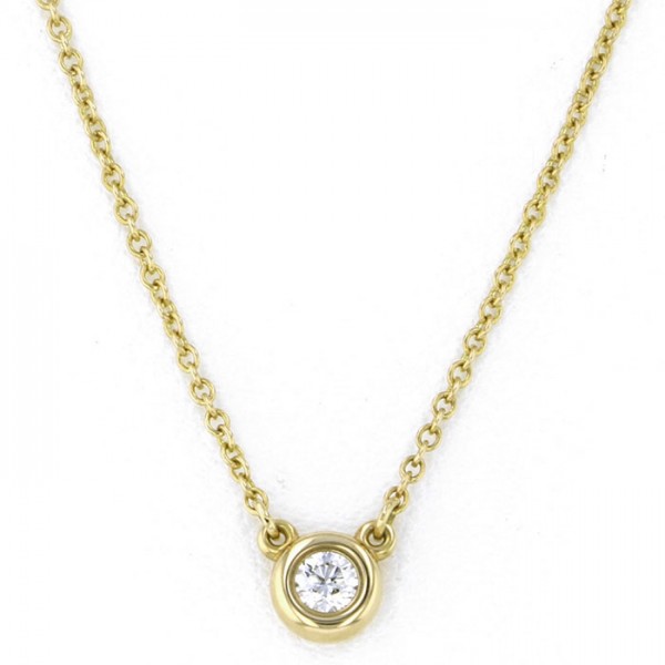 Tiffany & Co. By the Yard Single Diamond Necklace 18K Yellow Gold