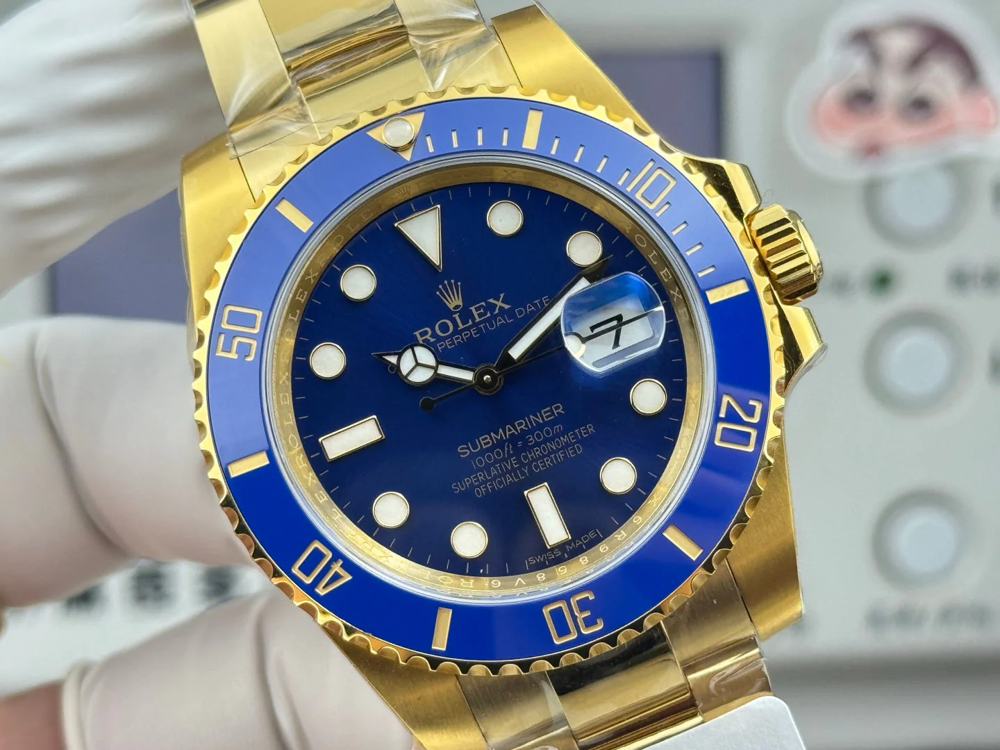 Rolex Submariner Date 41mm Gold Case Blue Ceramic Dial