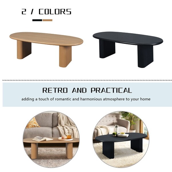 Roomfitters 51'' Tapered Tabletop Coffee Table,Natural Wood
