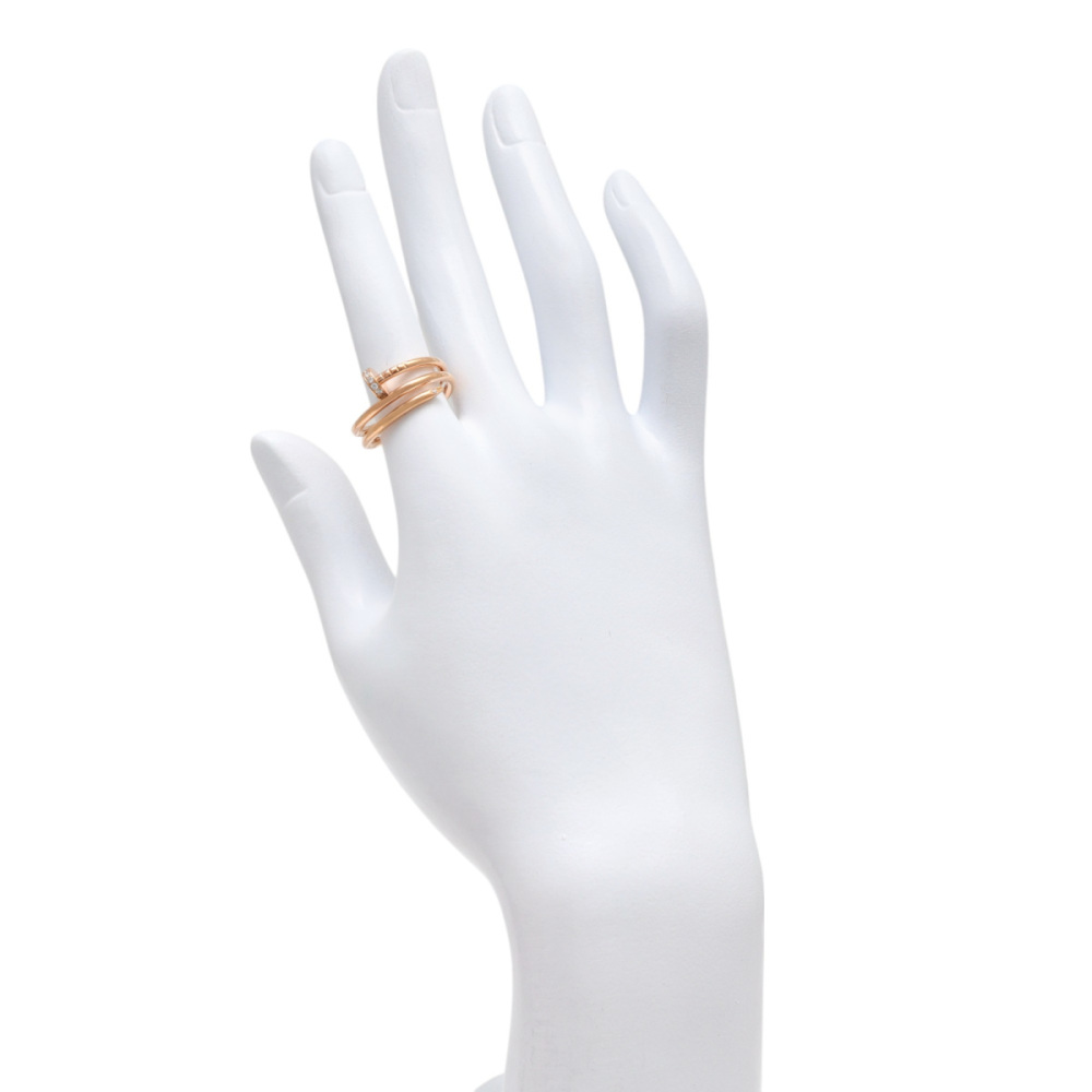Cartier Juste un Clou Double Ring 18K Rose Gold Diamond B4210800