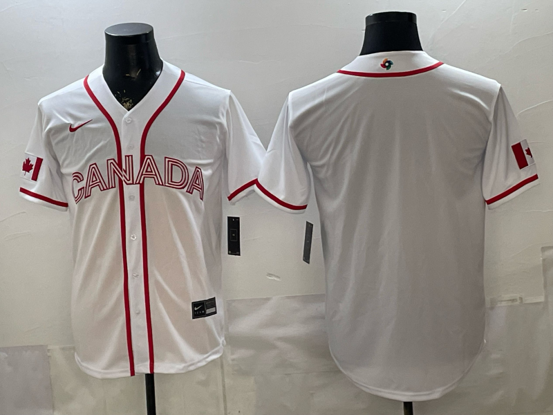 Men's Canada Baseball White 2026 World Baseball Classic Stadium Jersey