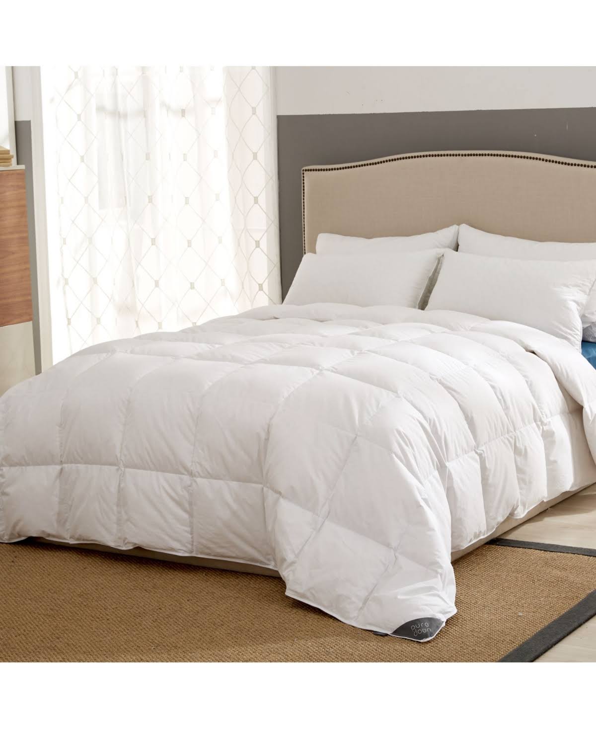 Puredown Lightweight Duck Down Twin Comforter in White