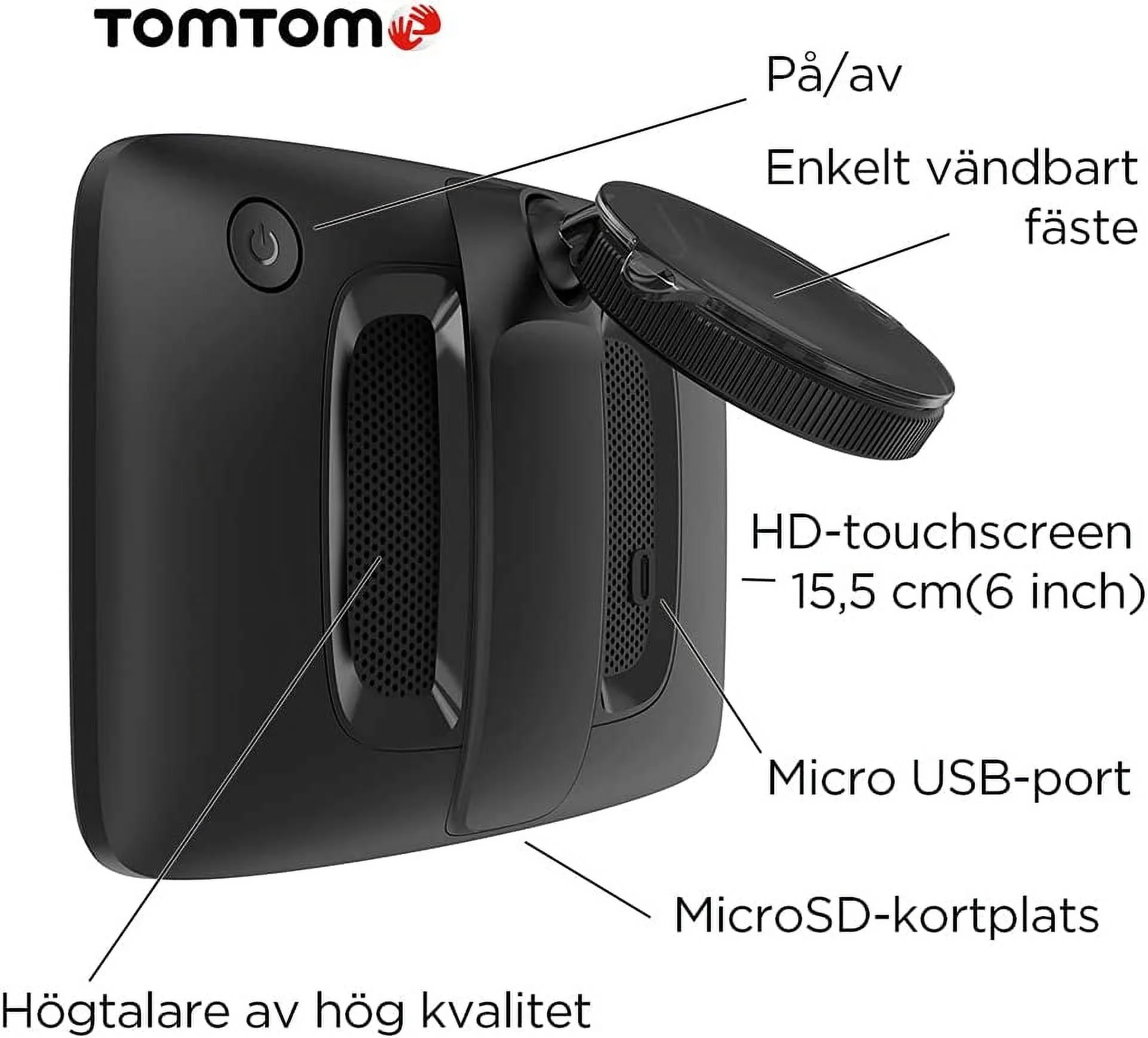 TomTom Car Sat Nav GO Classic, 6 Inch, with Traffic Congestion and Speed Cam Alert Trial Thanks to TomTom Traffic, EU Maps, Updates via WiFi, Integrated Reversible Mount