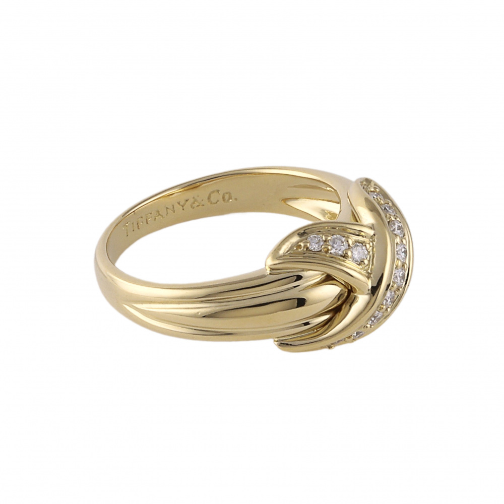 Tiffany & Co. Tiffany Signature Diamond K18YG Yellow Gold Ring