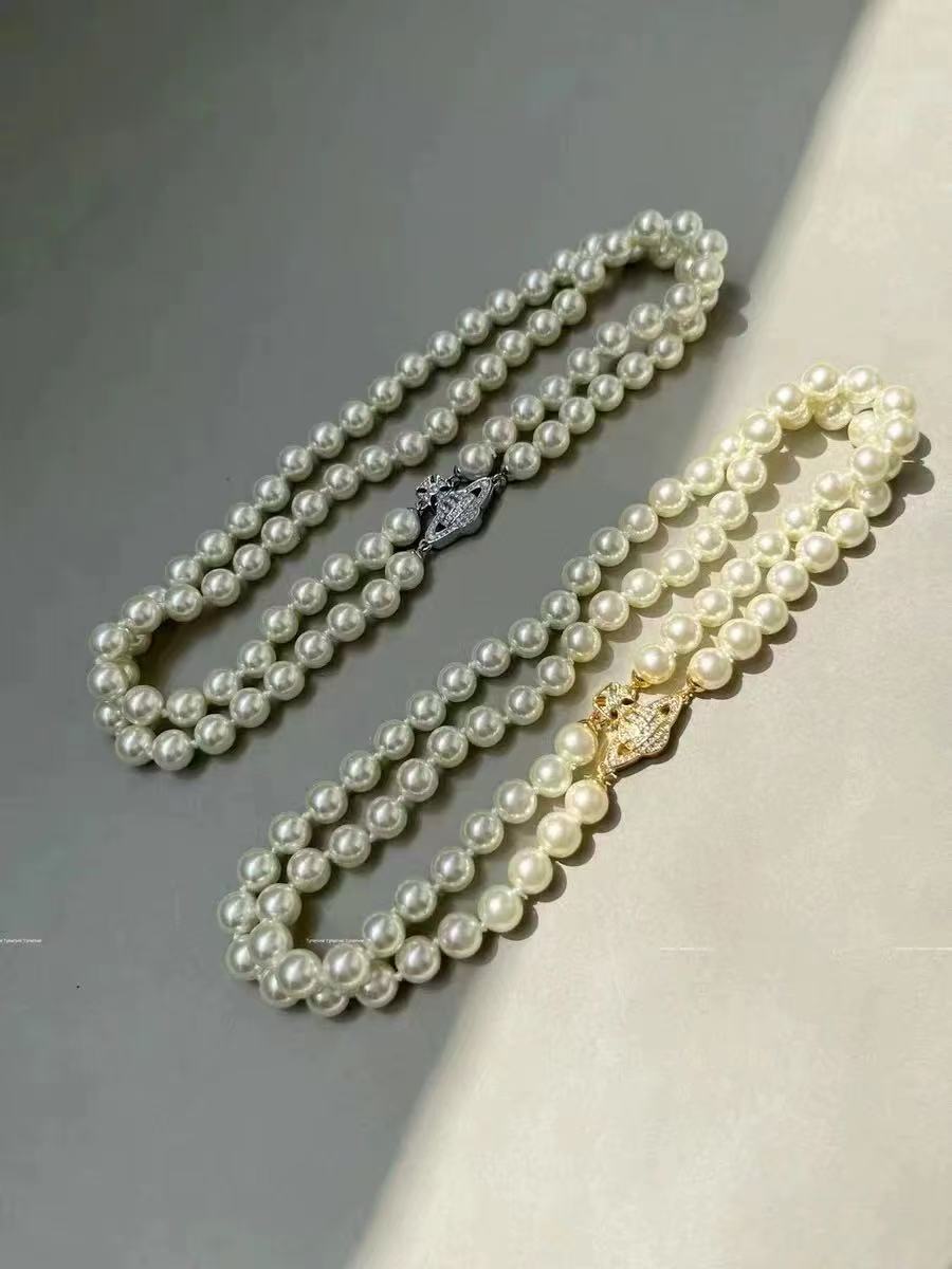 Vivienne Westwood Double Pearl Necklace - cnluxepick