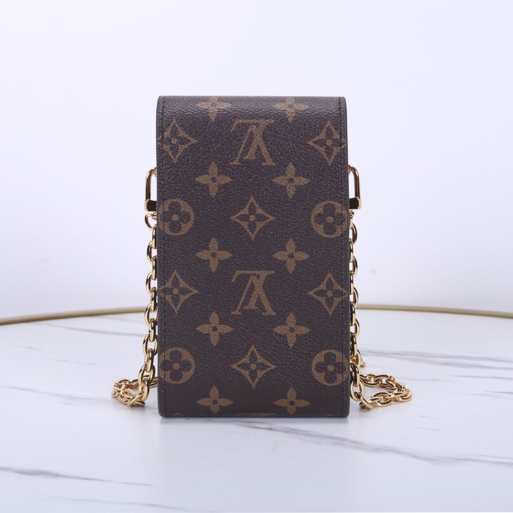 [Premium Quality] – Louis Vuitton Phone Pouch Métis Brown 6.7 Inches N00144