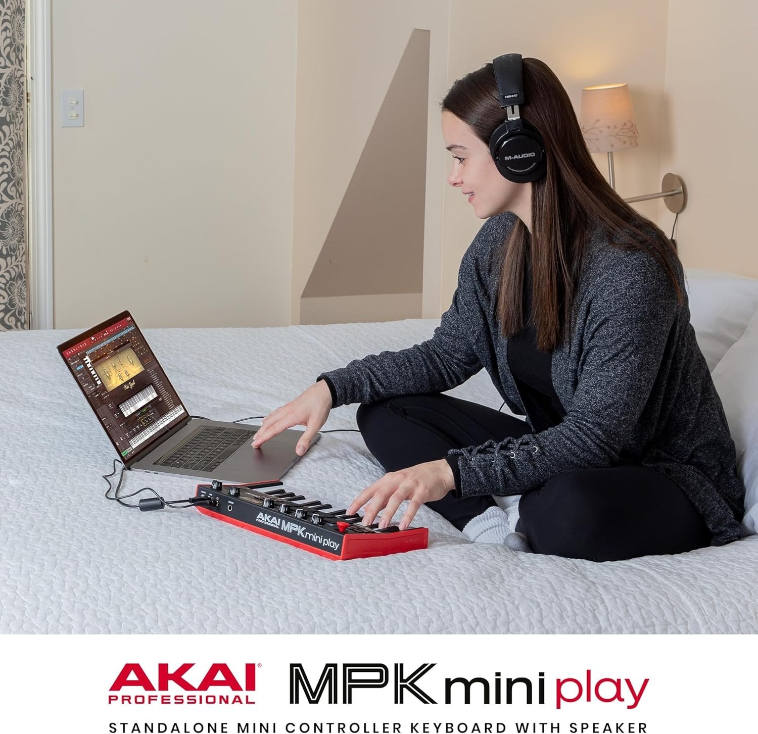 25-Key USB MIDI Keyboard Controller with Built-in Speaker and Sounds Plus Dynamic Keybed, MPC Pads, Software Suite