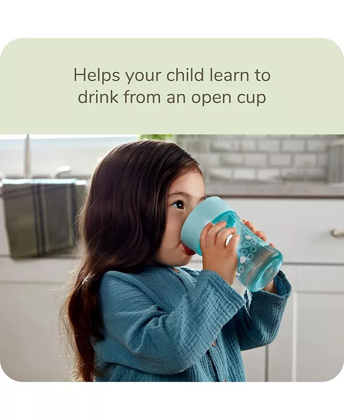 NUK Toddler Sip Trainer Cup, Flow Control, 2 Pack, 8oz, Purple Hearts