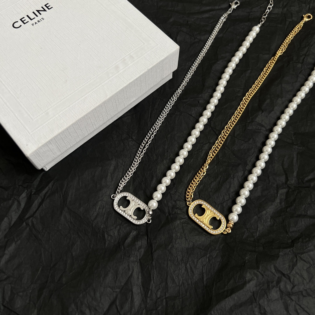 Celine patchwork necklace - cnluxepick