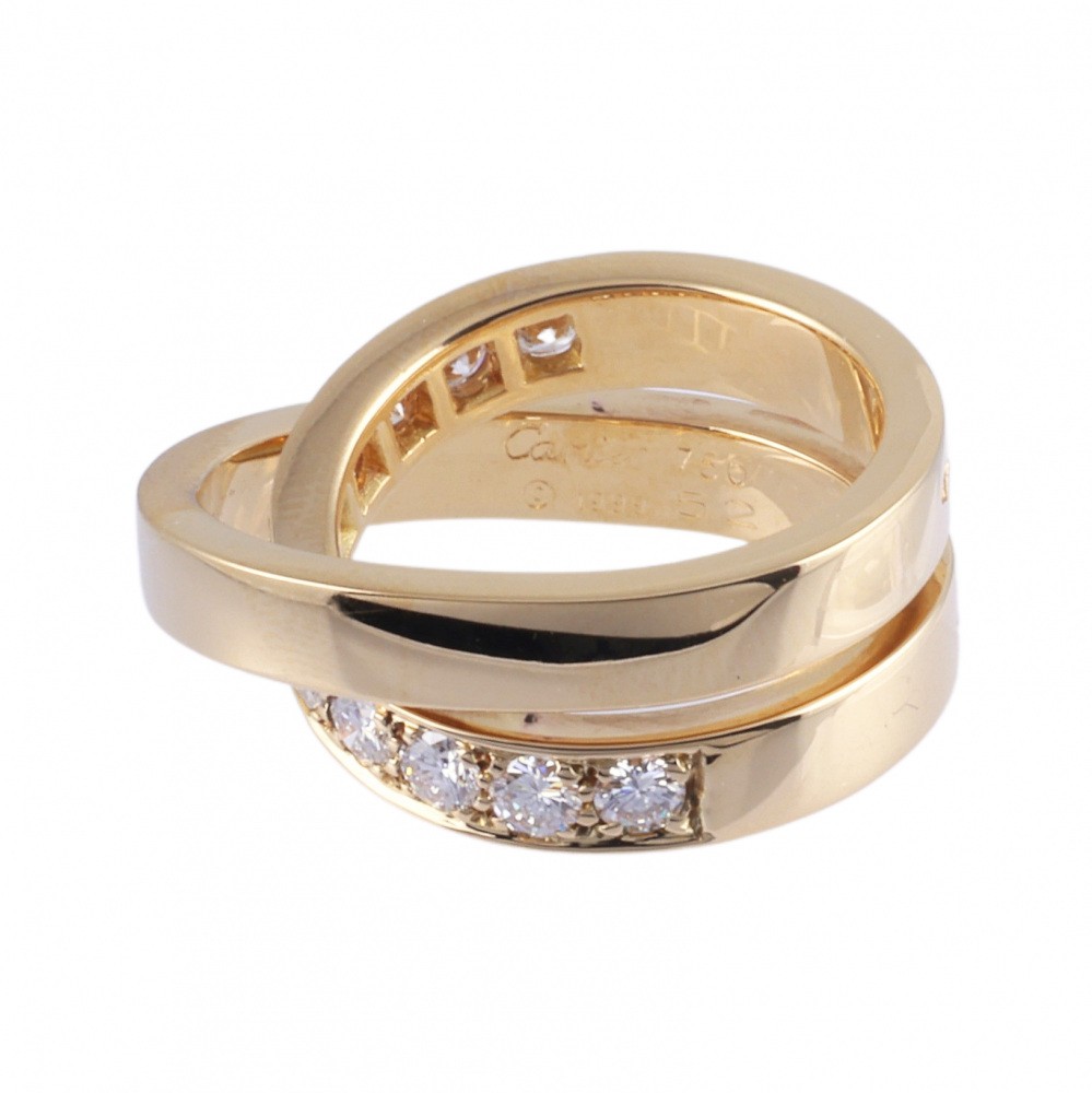 Cartier Paris Ring 18K Yellow Gold Diamond