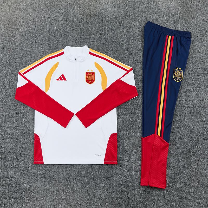 Spain 26/27 Training Suit White-Two Stars