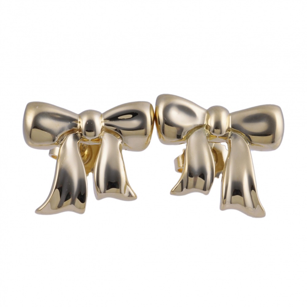 Tiffany & Co. Tiffany Bow K18YG Yellow Gold Earrings