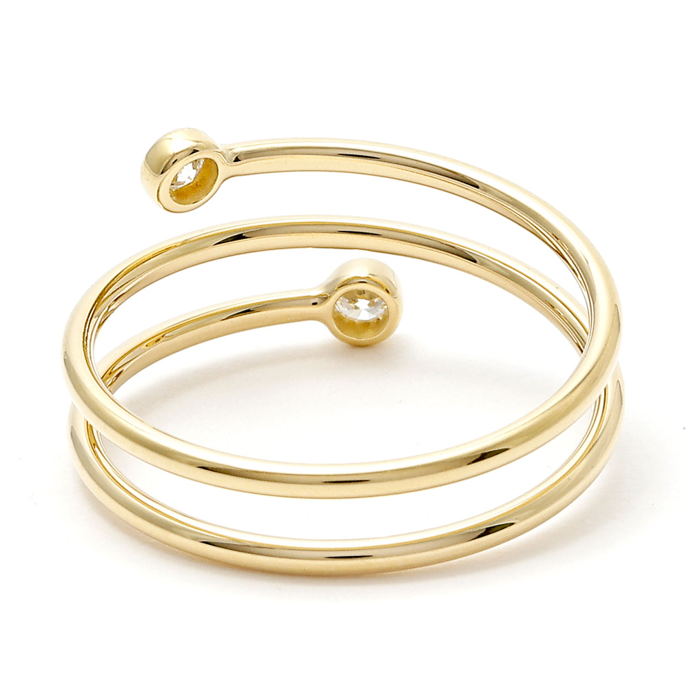Tiffany & Co. Elsa Peretti Diamond Hoop Ring 18K Yellow Gold 60409129