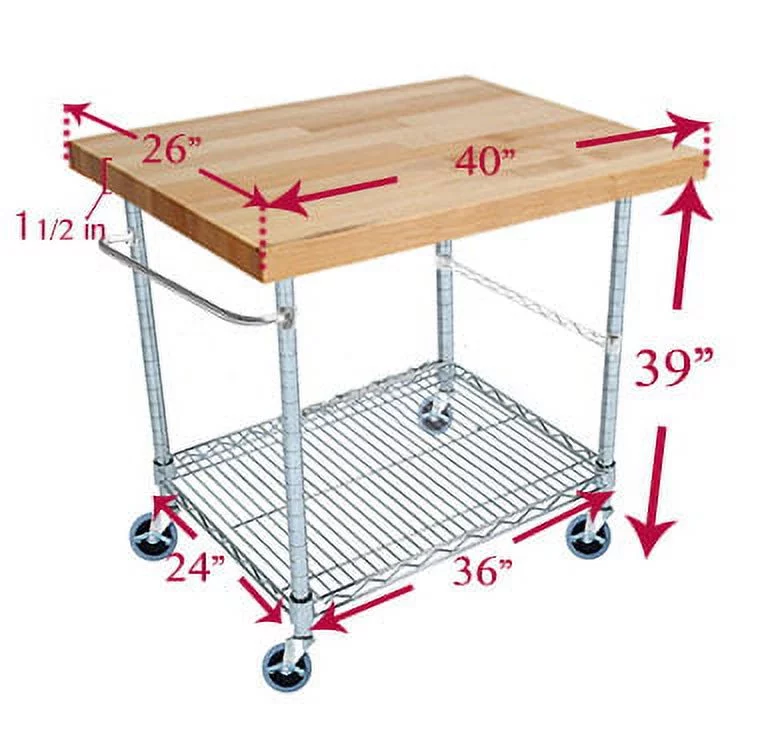 2 Tier Gourmet Cart with 26