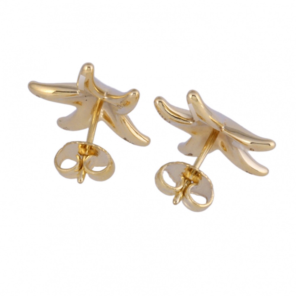 Tiffany & Co. Elsa Peretti Starfish Earrings 18K Yellow Gold
