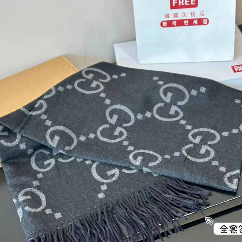 Gucci Cashmere Scarf Unisex Warm Shawl Wrap Scarf - cnluxepick