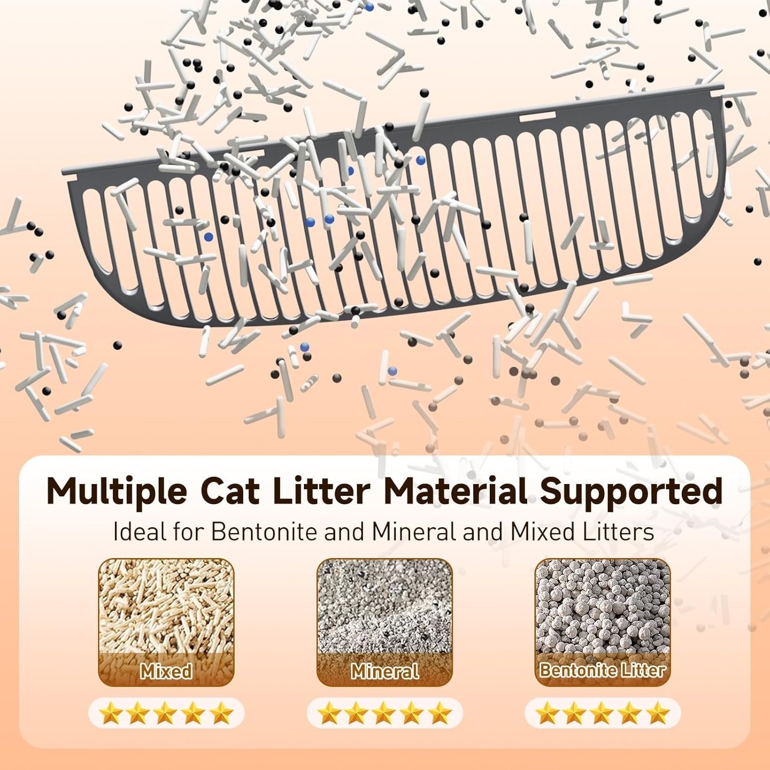 Automatic Cat Litter Box,Self Cleaning Litter Box for Multiple Cats with Open Top Design,App Control, Safety Protection,Ultra-Quiet,Easy Setup,Light Gray