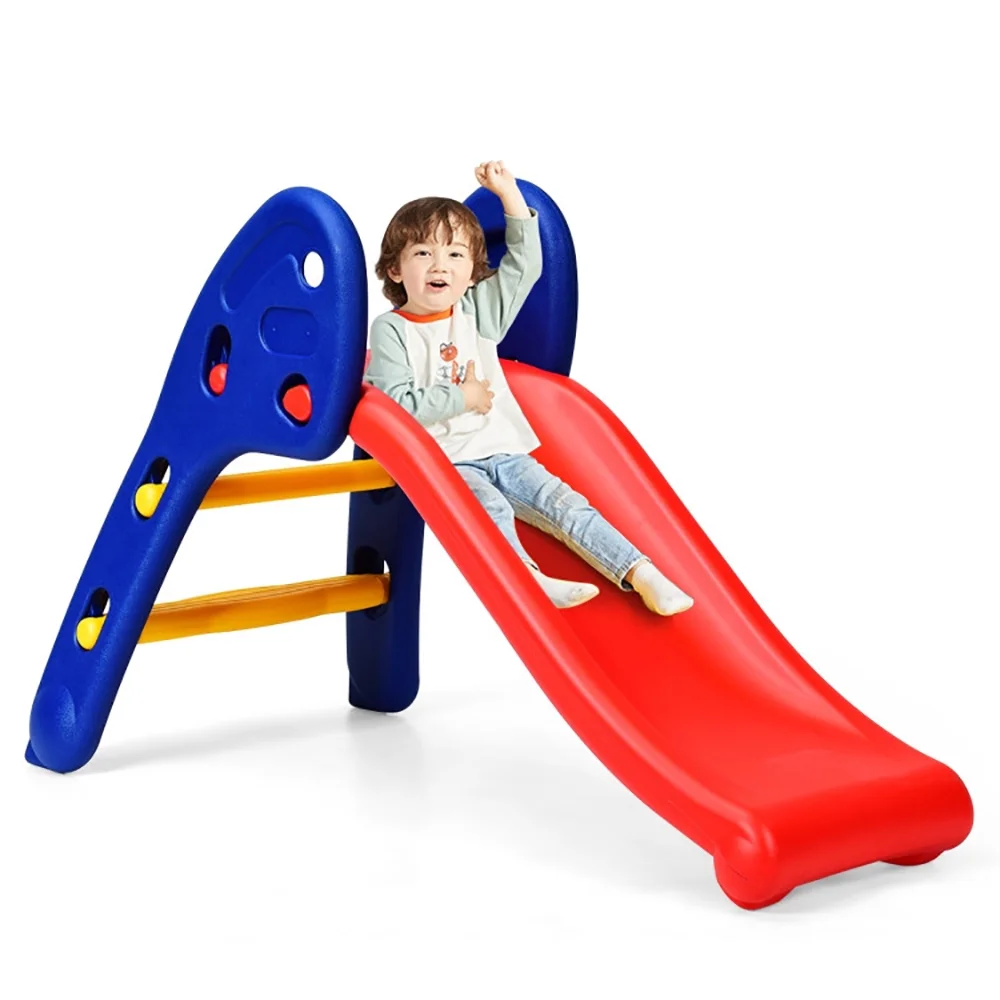 CIPACHO 2 Step Children Folding Plastic Slide, Kids Outdoor Play Equipment