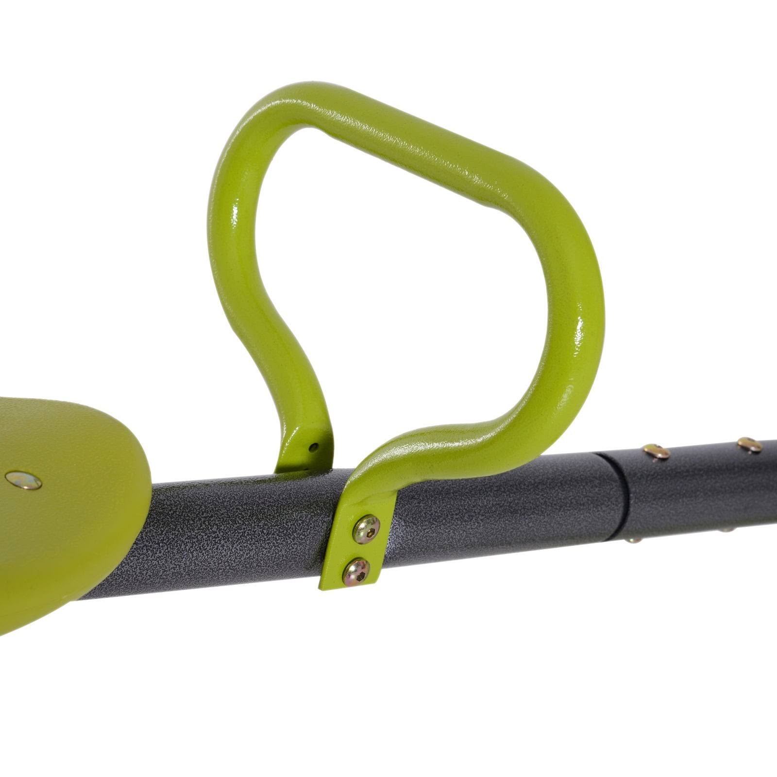 HOMCOM Kids Seesaw Swivel Teeter Totter 70.75x22 L x26.25x22 W x 20.75x22 H, Green u0026 Grey - 70.75x22 L x26.25x22 W x 20.75x2