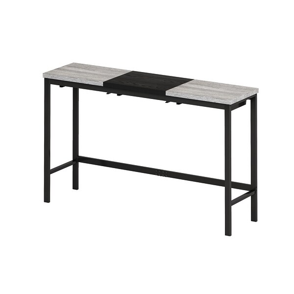 4 Pcs Kitchen Dining Table Set with 1 Table and 3 Stools,Hanging Stool Design,60.24