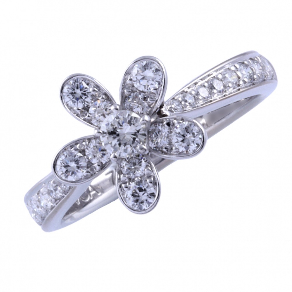 Van Cleef & Arpels Socrates Diamond Ring 18K White Gold