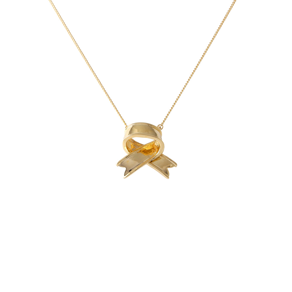 Tiffany & Co. Tiffany Ribbon Motif K18 Yellow Gold Necklace
