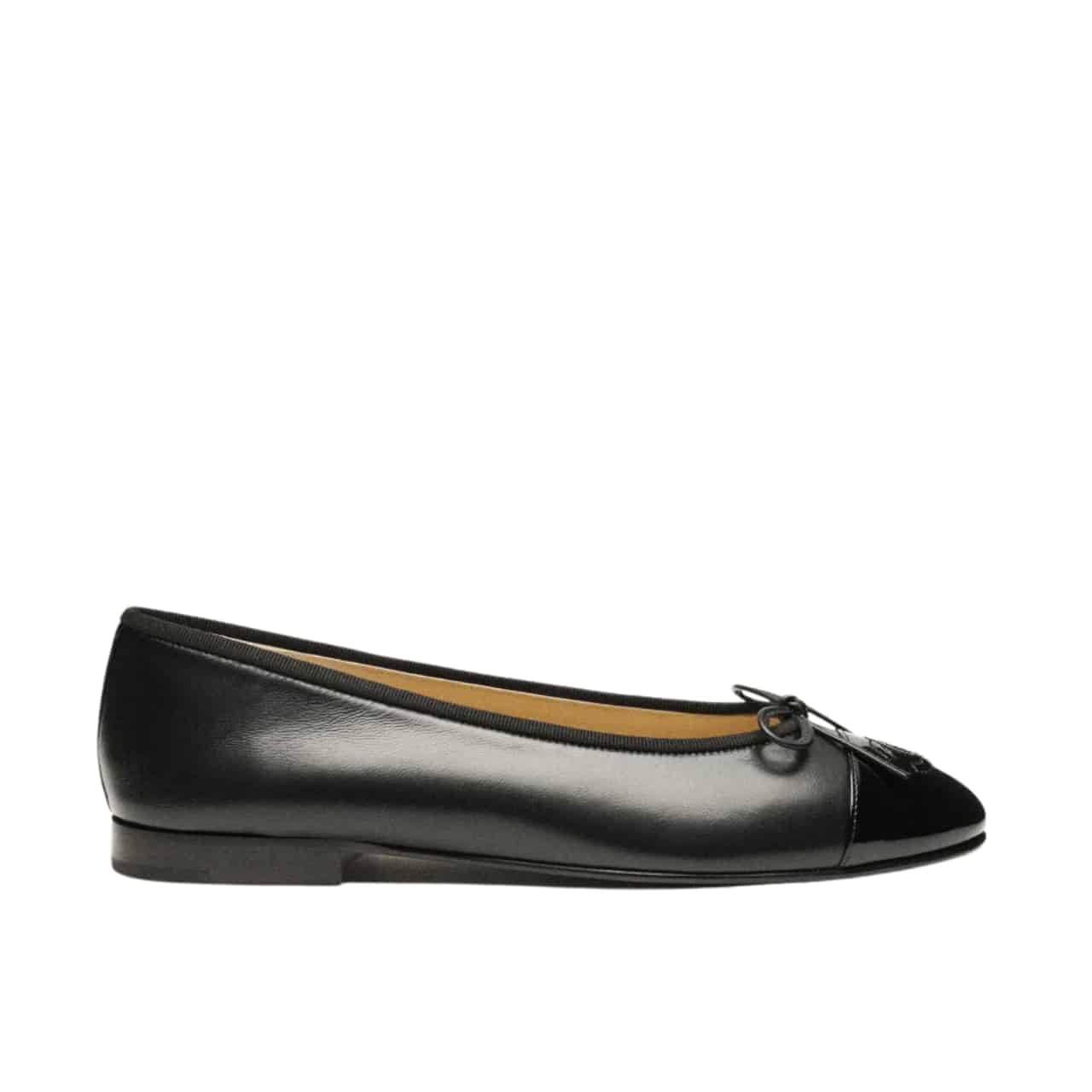 Chanel Ballerina Flat Shoes In Black