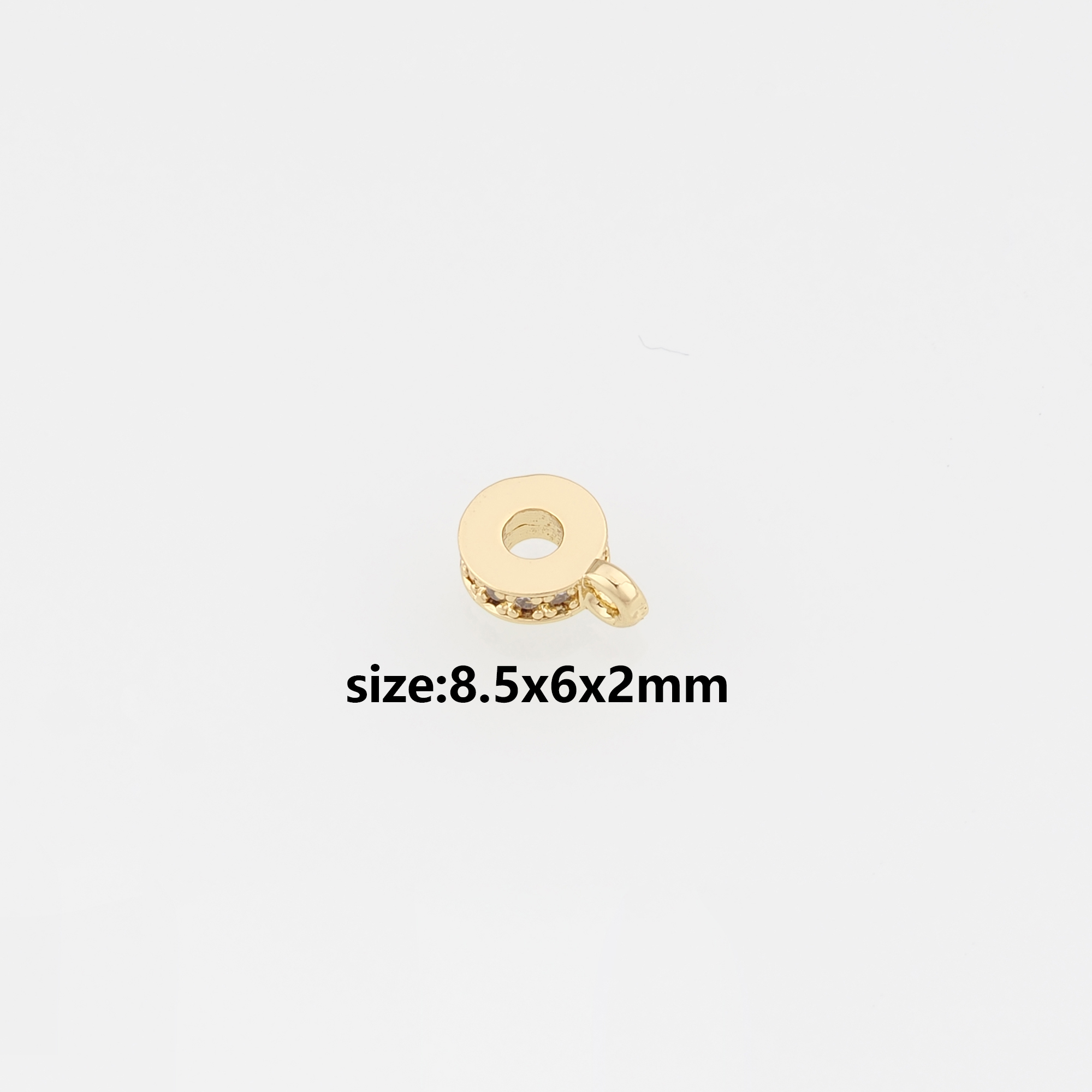 18K Gold Filled Round Pendant Clasp,Bail Connector for DIY Jewelry Necklace Bracelet