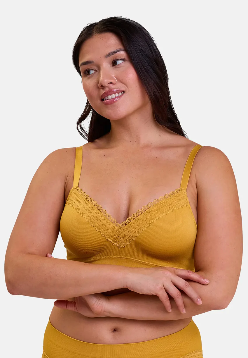 Brassière sans armatures Agathe Jaune de Chine