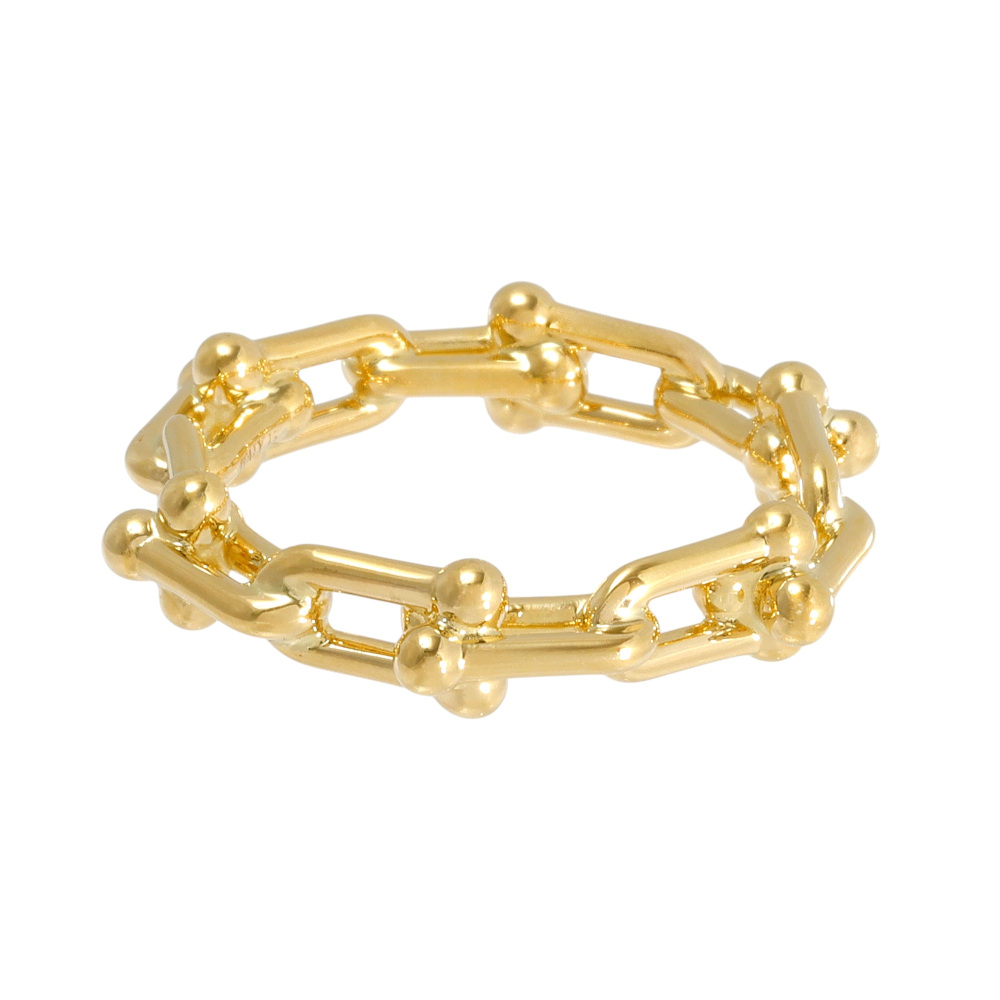 Tiffany & Co. Hardware Microlink Ring 18K Yellow Gold 72666828