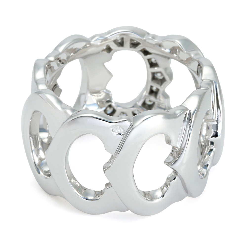 Cartier C Do 1 Motif Diamond Ring 18K White Gold